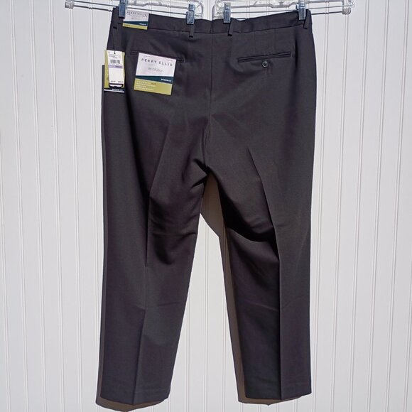 PERRY ELLIS Dress Pants Mens 38 x 29 Black Slacks Modern Fit Portfolio Easy Care - Picture 5 of 15